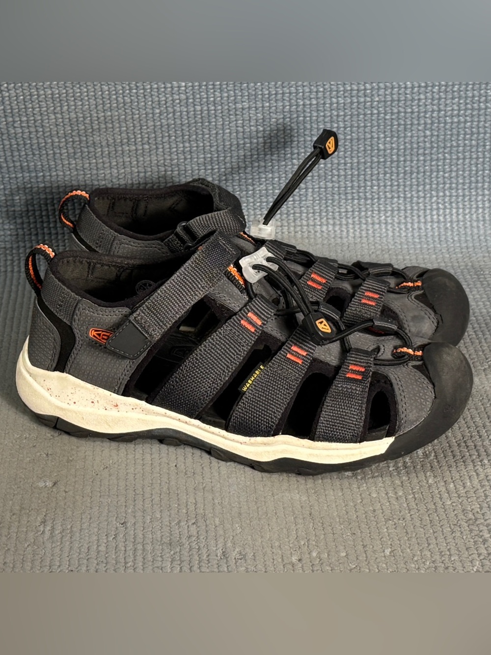 Keen Kids' Newport Neo H2 Closed-Toe Water Sandals Magnet/Spicy Orange Sz 3Y